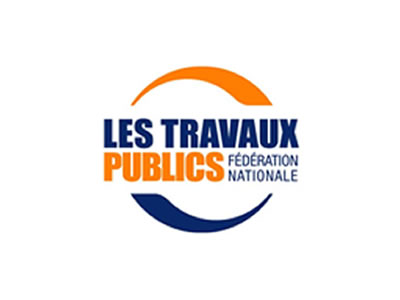 Les travaux publics - Logo bleu et orange