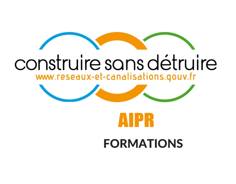 Construie sans détruire AIPR - Logo bleu jaune et vert