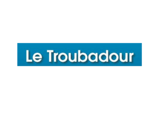 Le Troubadour - Logo bleu et blanc