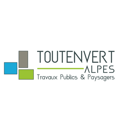 Toutenvert - Logo gris bleu et vert