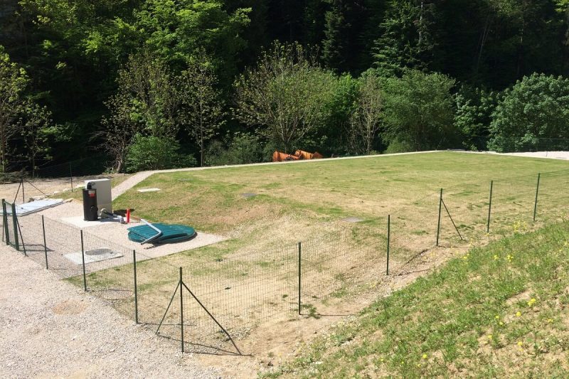 Station pompage et champ filtrant