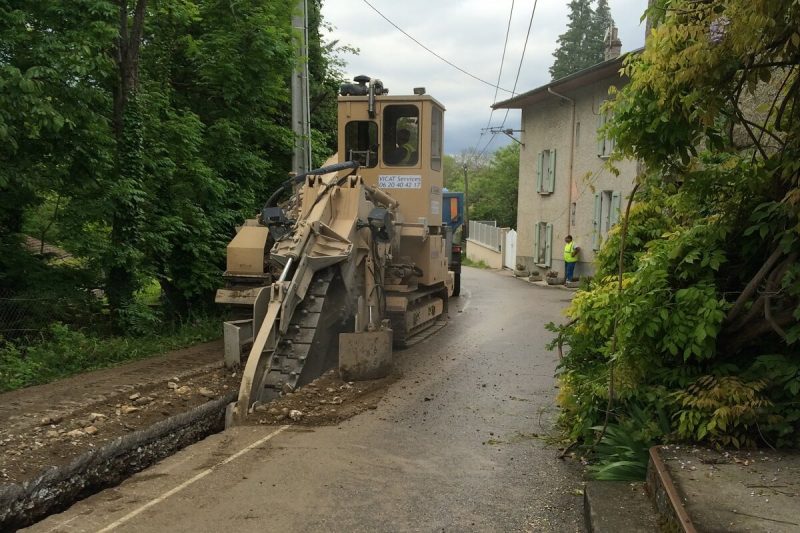 Réseau AEP tranchée trancheuse 3