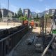 GRENOBLE MANTEYER Coffrage de muret limite parcellaire