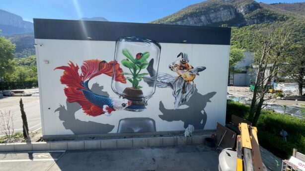 Toutenvert - Fresque murale - Agence Veurey-Voroize